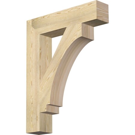 Ekena Millwork Imperial Block Rough Sawn Bracket, Douglas Fir, 6"W x 30"D x 38"H BKT06X30X38IMP05RDF